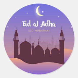 Eid Al Adha Mubarak Runder Aufkleber