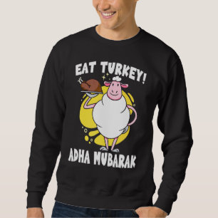 Eid Al-Adha Mubarak Sheep essen Türkei Muslim Eid Sweatshirt