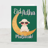 Eid Al Adha Mubarak Süße Schaf-Grußkarte Karte (Vorderseite)