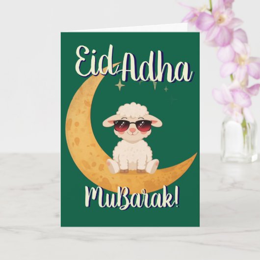 Eid Al Adha Mubarak Süße Schaf-Grußkarte Karte (Orchidee)