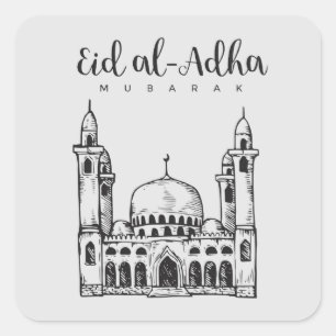 eid al adha quadratischer aufkleber