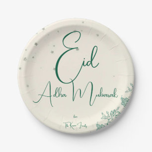 Eid Al Adha Salbei Grüne Dinner Pappteller