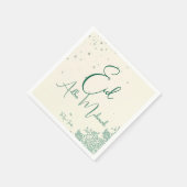 Eid Al Adha Salbei Grünes Abendessen  Serviette (Ecke)