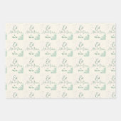 Eid Al Adha Salbei-Grünes Geschenkpapier Set (Vorderseite)