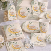 Eid Al Adha staubgrün  Runder Aufkleber