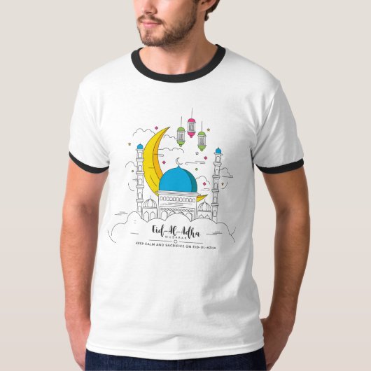 Eid Al Adha White Men's T - Shirt Design (Vorderseite)