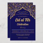 Eid Al Fitr Celebration Eid Mubarak Eid Party Invi Einladung (Vorne/Hinten)
