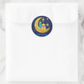 Eid Al Fitr Crescent Runder Aufkleber (Tasche)