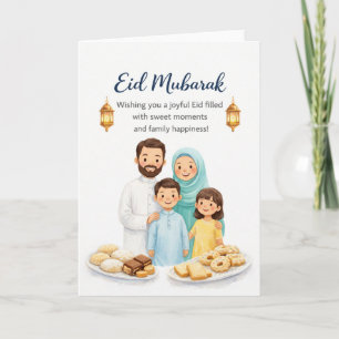 Eid al-Fitr Familienfeierkarte Karte