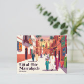 Eid al-Fitr-Feier in Marrakech Marokko Postkarte (Stehend Vorderseite)
