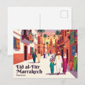 Eid al-Fitr-Feier in Marrakech Marokko Postkarte (Vorne/Hinten)