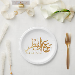 Eid Al Fitr Gold Pappteller