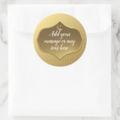 Eid Al-Fitr Gold Runder Aufkleber (Tasche)