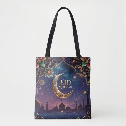 Eid al fitr Islamic celebration Gold And navy Tasche (Vorderseite)