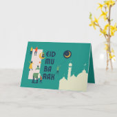 Eid Al-Fitr Mubarak Karte (Gelbe Blume)