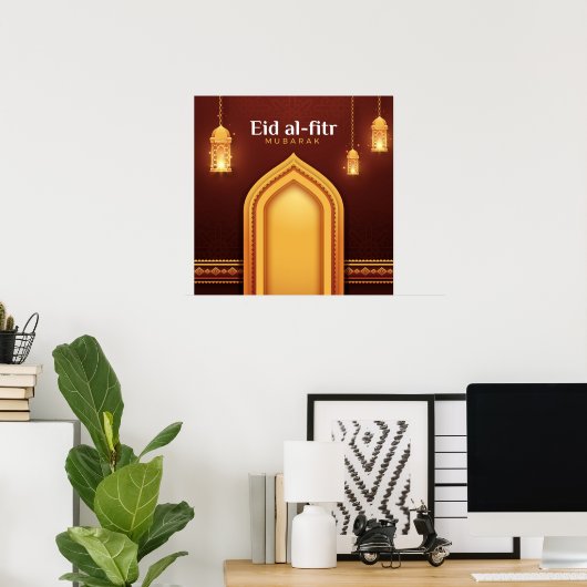 Eid Al-Fitr Mubarak Poster (Heimbüro)