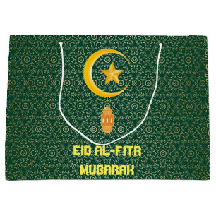 Eid al Fitr Mubarak Ramadan Kareem Moon Star Große Geschenktüte