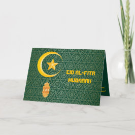 Eid al Fitr Mubarak Ramadan Kareem Moon Star Karte