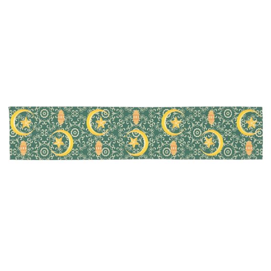 Eid al Fitr Mubarak Ramadan Kareem Moon Star Kurzer Tischläufer (Horizontal)