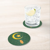 Eid al Fitr Mubarak Ramadan Kareem Moon Star Runder Pappuntersetzer (Vor Ort)