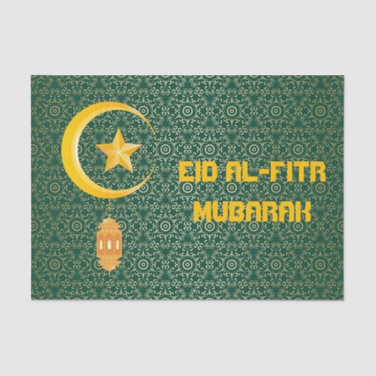 Eid al Fitr Mubarak Ramadan Kareem Moon Star Seidenpapier (Vorderseite)