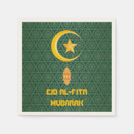 Eid al Fitr Mubarak Ramadan Kareem Moon Star Serviette