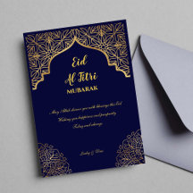 Eid Al Fitri Golden Mandala Navy Blue Holiday