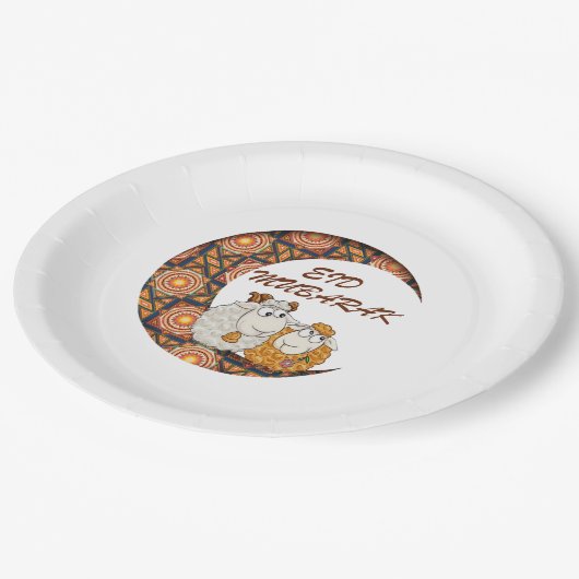 eid aladha mubarak 2023 pappteller (Schrägansicht)