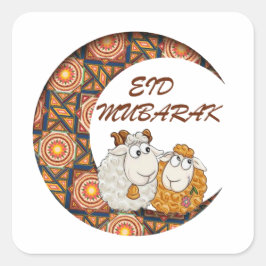 eid aladha mubarak 2023 quadratischer aufkleber