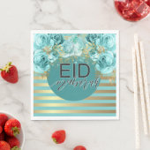 Eid Aquamarin Floral Napkin Serviette (Beispiel)