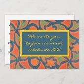 Eid Celebration Invitation - Traditionelles Design Einladung (Vorne/Hinten)