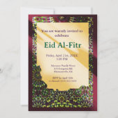 Eid Celebration ormental Crimson Red Eid Party Einladung (Vorderseite)