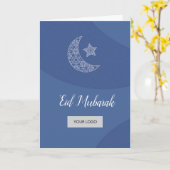 Eid Corporate Grußkarte - Blau Karte (Gelbe Blume)