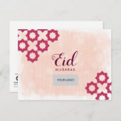 Eid Corporate Postcard - Rot Einladungspostkarte (Vorne/Hinten)