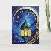 Eid Crescent Stars und Moon Karte (Vorderseite)