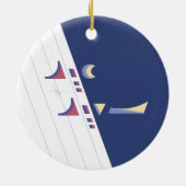 Eid Delight (Mitternacht) Keramik Ornament (Hinten)