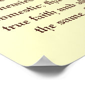 Eid der Aufnahme Poster (Ecke)