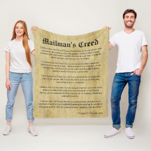 Eid des Briefführers Mailman Fleecedecke