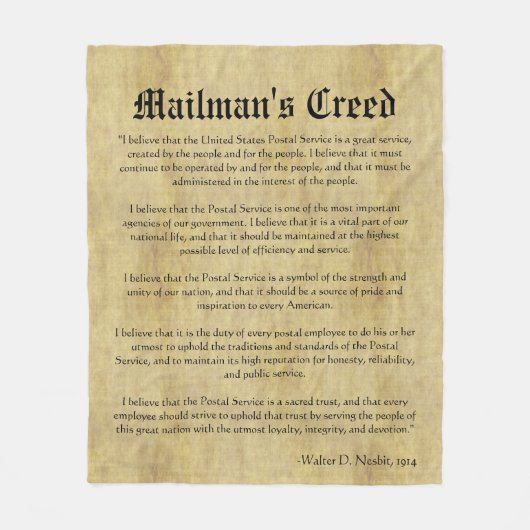 Eid des Briefführers Mailman Fleecedecke (Vorderseite)