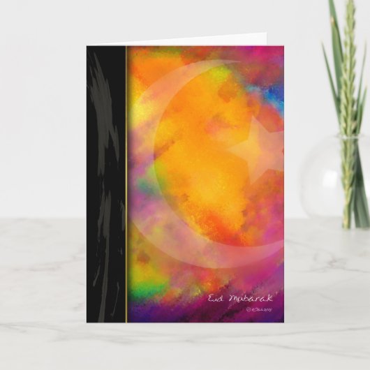 Eid Farben Feiertagskarte (Vorderseite)