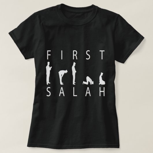 Eid Geschenke Kinder Männer Frauen Erste Salah Isl T-Shirt (Design vorne)