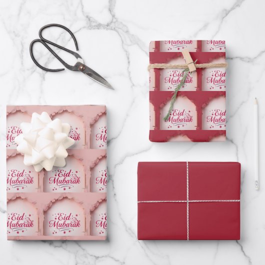 Eid-Geschenkverpackungspapier EID Mubarak Geschenk Geschenkpapier Set (Vorderseite)