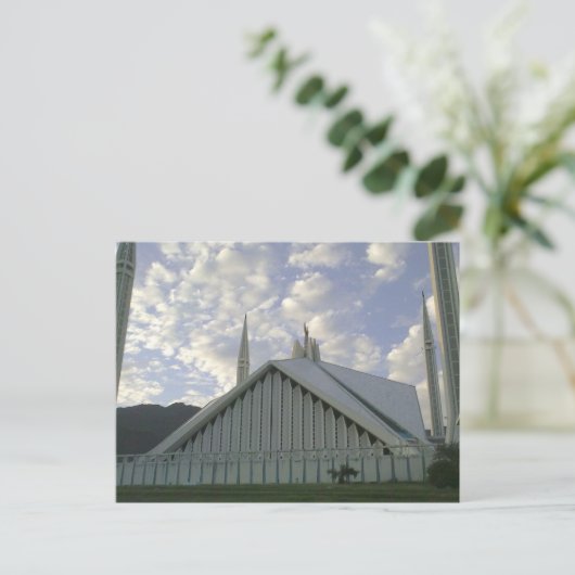 Eid Greetings_Faisal Mosque Postcard Postkarte (Stehend Vorderseite)