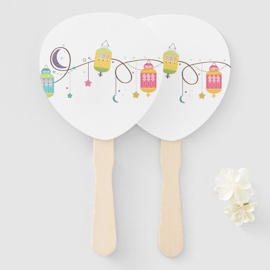 Eid Hand Fans Fächer (Vorne und Hinten)