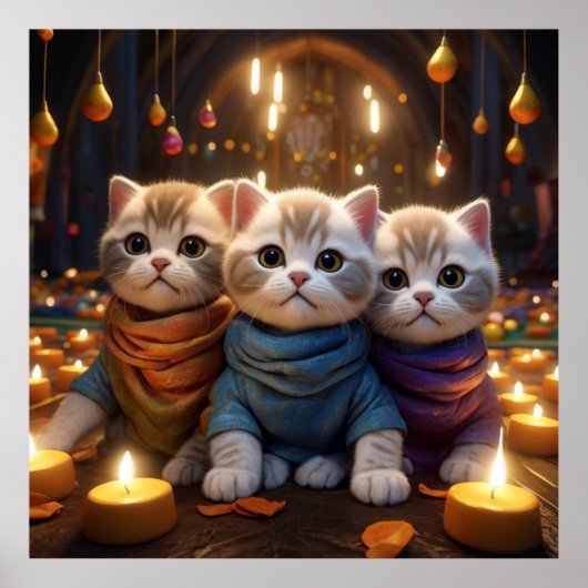 Eid Kittens & Candlelight Wishings Poster (Vorne)