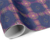 Eid Mitternachtsblau/Magenta Geschenkpapier (Rolleneckpunkt)