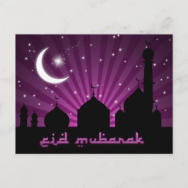 Eid Moschee Lila Nacht - Postkarte
