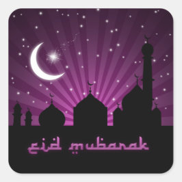 Eid Moscheen-lila Nacht - Aufkleber