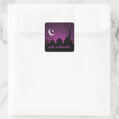 Eid Moscheen-lila Nacht - Aufkleber (Tasche)