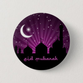 Eid Moscheen-lila Nacht - Knopf Button